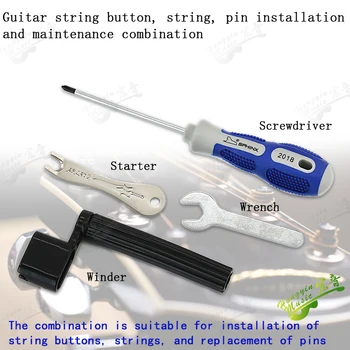 Инструмент для установки ручки гитарной струны винтовой нож струнный ключ инструмент для ремонта кнопки гитарной струны