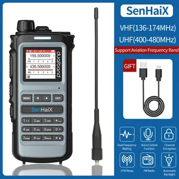 SenHaiX 8600 Двухстороннее Спортивное Радио Портативная Рация AIR Band УФ Двухдиапазонный PTT IP54 Водонепроницаемый Трансивер Добавить USB Зарядное Устройство