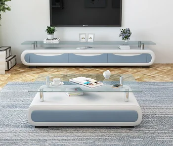Простая современная комбинация чайного столика, тумбы для телевизора, Современная простая комбинация чайного столика, мебели для гостиной