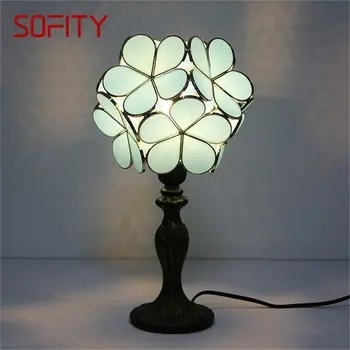 SOFITY Новые настольные лампы Современный светодиодный настольный светильник в виде цветка, креативный для домашнего украшения спальни