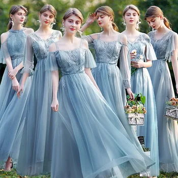 Адреса невест 2022, Новое женское платье Bet Sisters Ferri Temperature Banquet Star Blue, свадебное платье для подружек невесты