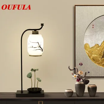 Настольная лампа OULALA, современный Офис, Креативное украшение, ткань для фойе, гостиной, спальни, отеля