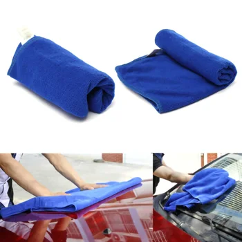 Синее большое автомобильное полотенце из микрофибры для деталей из микрофибры, сверхпоглощающее, ультра мягкое Полотенце для мойки и сушки автомобилей 60*160 см, прямая поставка