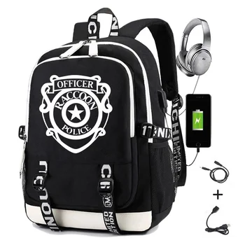 Рюкзак Raccoon Police для мужчин с принтом RPD Для мальчиков и девочек, школьная сумка для ноутбука, женский повседневный функциональный водонепроницаемый рюкзак