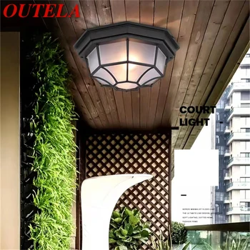 Потолочный светильник OUTELA в европейском стиле, уличная современная светодиодная лампа, водонепроницаемая для украшения домашнего коридора