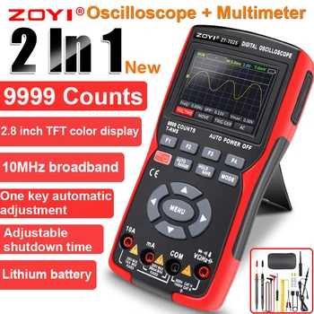 ZOYI ZT-702S Цифровой Мультиметр Автоматический Транзисторный Зонд True RMS 48 М/С 10 МГЦ ПК Для хранения Данных О Форме волны Осциллограф Multimetro Meter