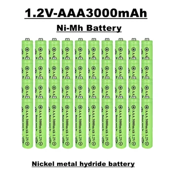 Никель-металлогидридная аккумуляторная батарея Lupuk-1.2 В, модель AAA, 3000 мАч, подходит для пультов дистанционного управления, игрушек, часов, радиоприемников и т. Д
