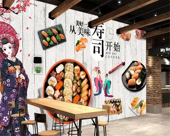 обои для рисования beibehang фоновая фотография гостиной обои для отеля фреска японская кухня суши ресторан кейтеринг инструменты